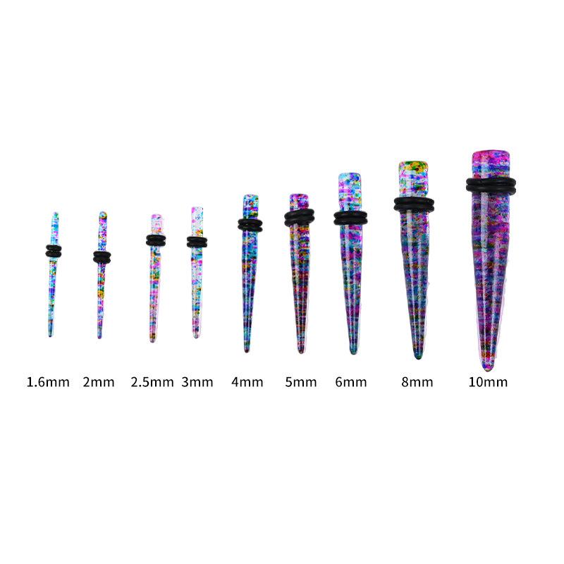 Acrylic Heart & Triangle Ear Plugs – Colorful Piercing Jewelry In Multiple Sizes