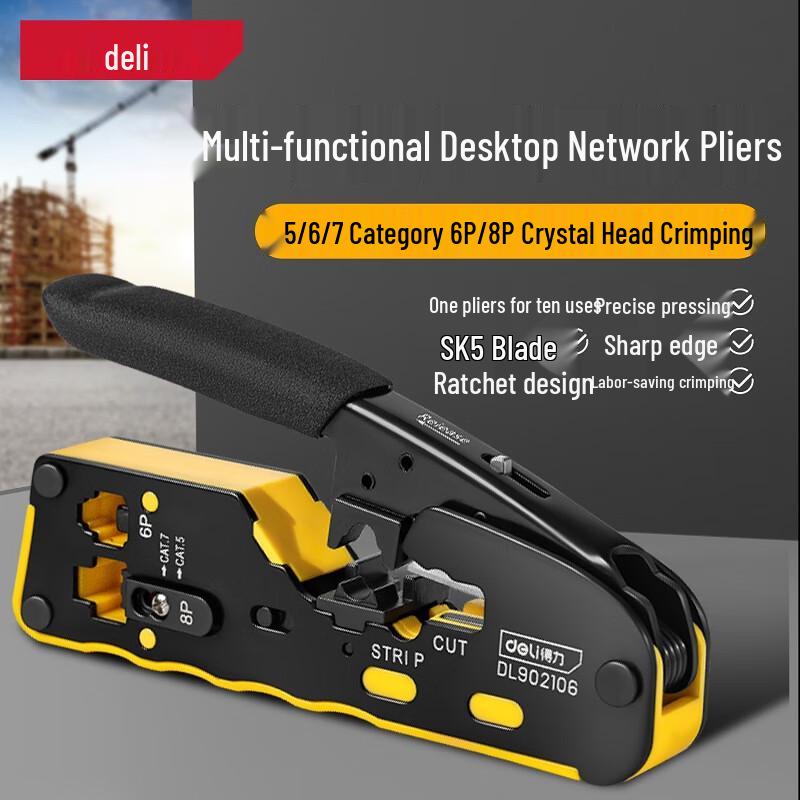 Deli 6-in-1 Multi-function Network Crimping Tool