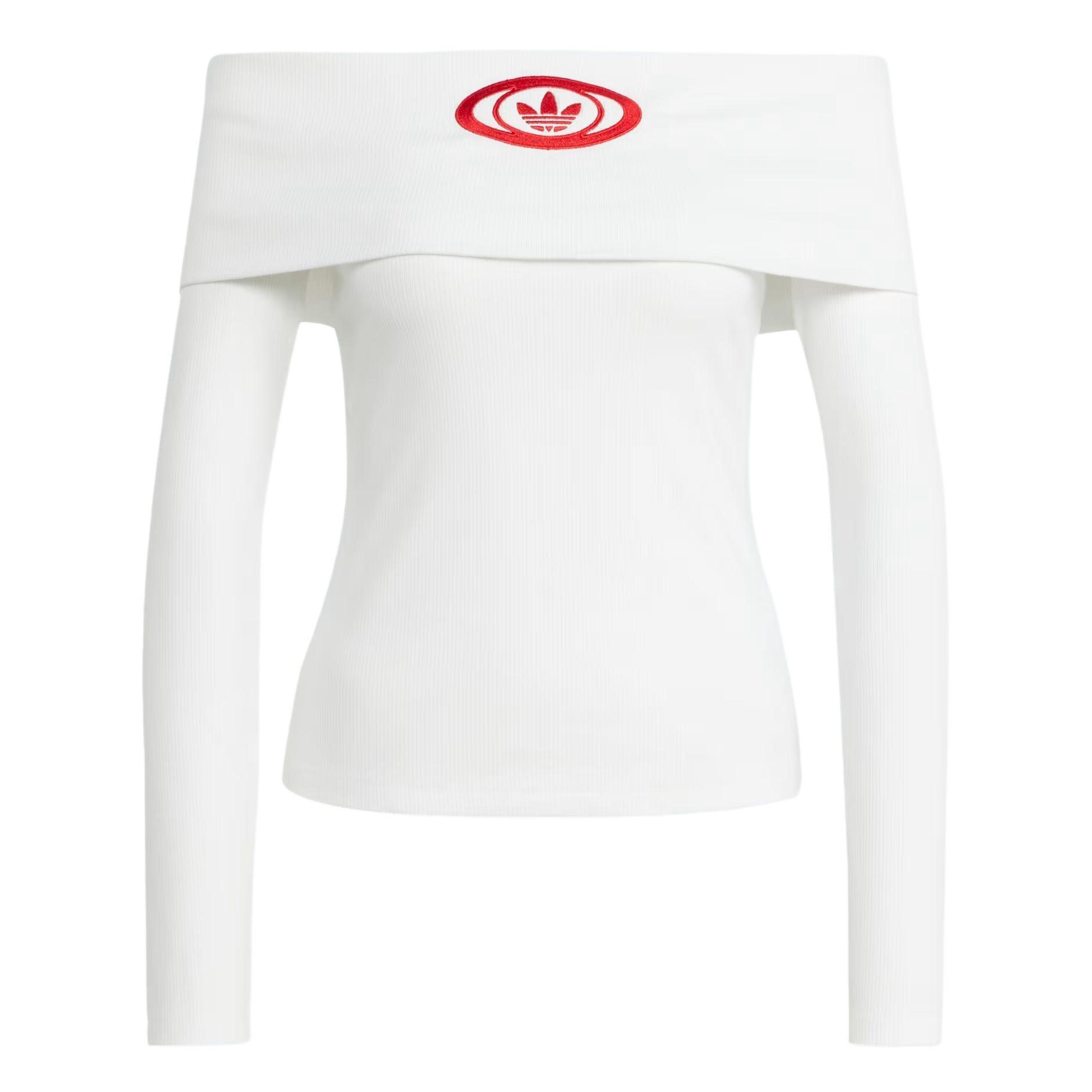 

Adidas Оригинальные Удобные Универсальные Повседневные Простые Женские Топы с Длинным Рукавом Белый KA2691 M