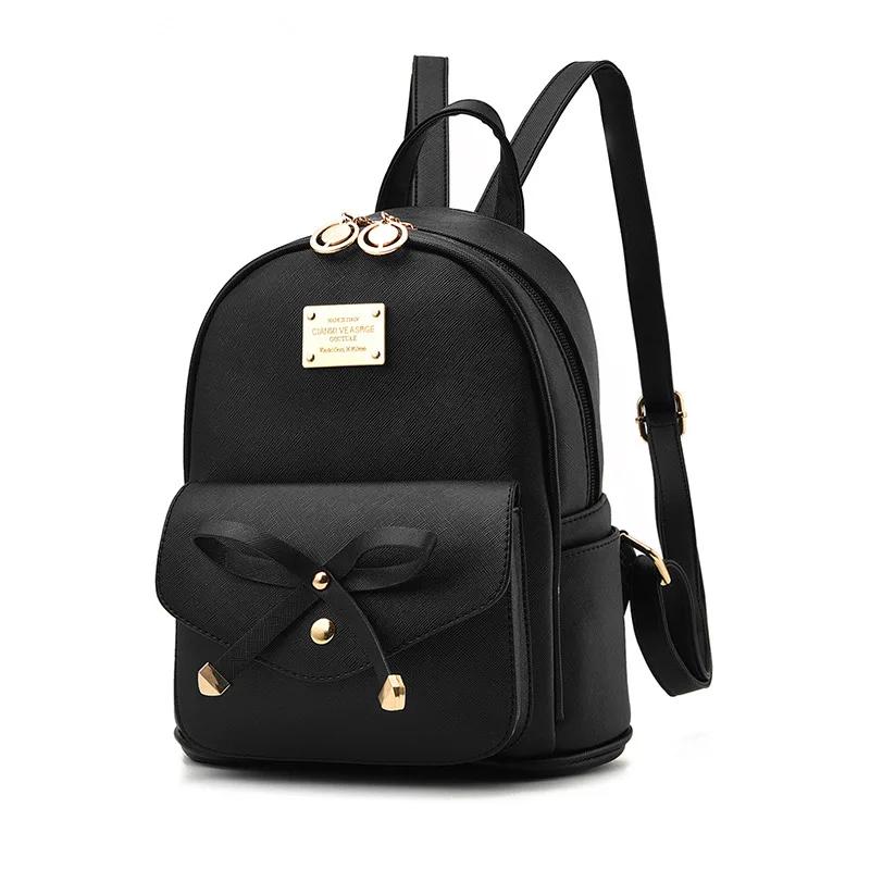 Women's Bag  New Luxury Handbags Women Bags Designer Fashi Small Backpack Bowknot Student Backpack Small Fresh Bags