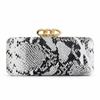 Vintage Schlangenprint Clutch Tasche für Damen Luxusmarke Handtaschen Elegante Schlangenlinien Crossbody Taschen Kette Party Clutch Geldbörse