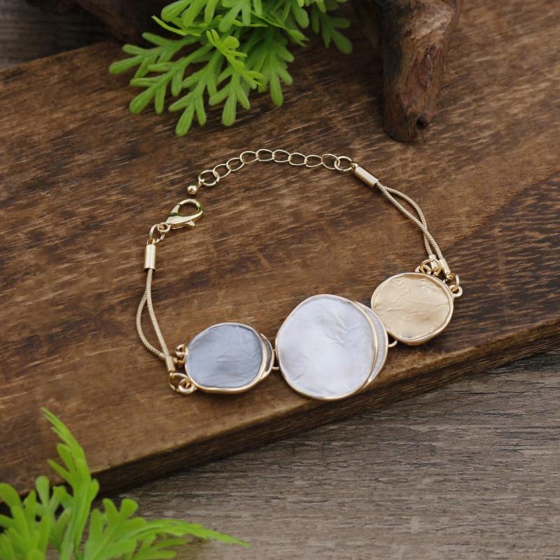 

Новый эмалированный круглый браслет-цепочка «змеиная кость», женский простой и универсальный геометрический круглый браслет с застежкой-лобстером