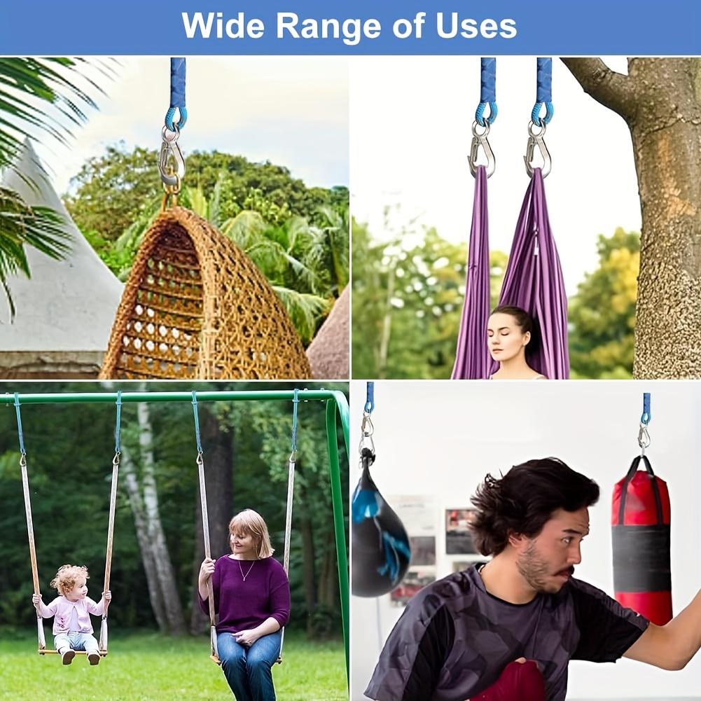 Ανθεκτικό Νάιλον Ιμάντας με Μεταλλικό Γάντζο - Ανθεκτικός στη Φθορά - Κατάλληλος για Εξωτερικές Αιώρα, Κούνιες Δέντρων και Καρέκλες Βεράντας