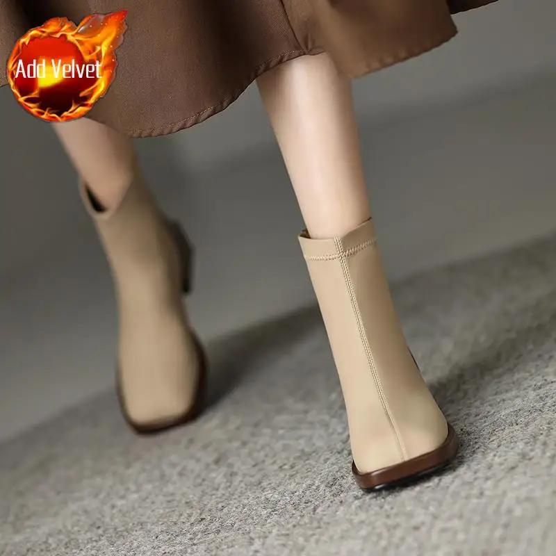 

Женские короткие туфли эластичные осень зима 2025 женские ботильоны Y2k тренд обувь весенние ботильоны в продаже распродажа высокое качество 40