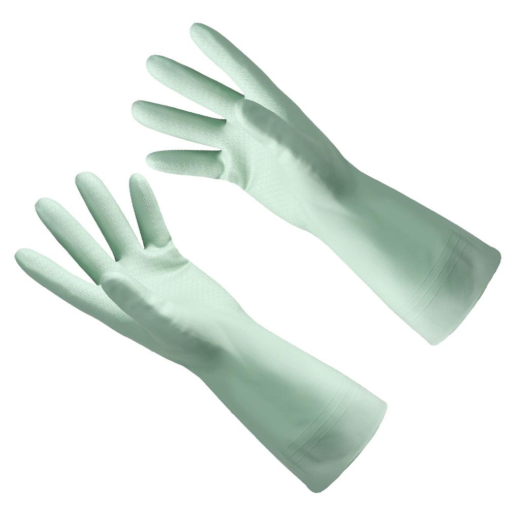 

1Pair Waterproof Dishwashing Gloves Blue Heavy Duty Kitchen Cleaning Mitten for Laundry Garden Car Wash Household Chores