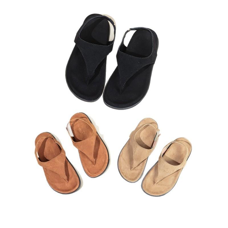 Vintage Toe Flat Sandals 2025 Summer Women's Flip-flops with Skirt Vacation Beach Roman Shoes