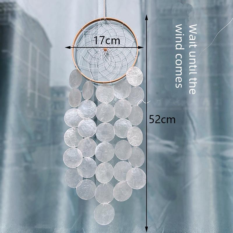 Dzwonki wietrzne w stylu INS z naturalnej muszli – dekoracja pokoju dziecięcego i sypialni, mała zawieszka, rekwizyt do fotografii, prezent urodzinowy.