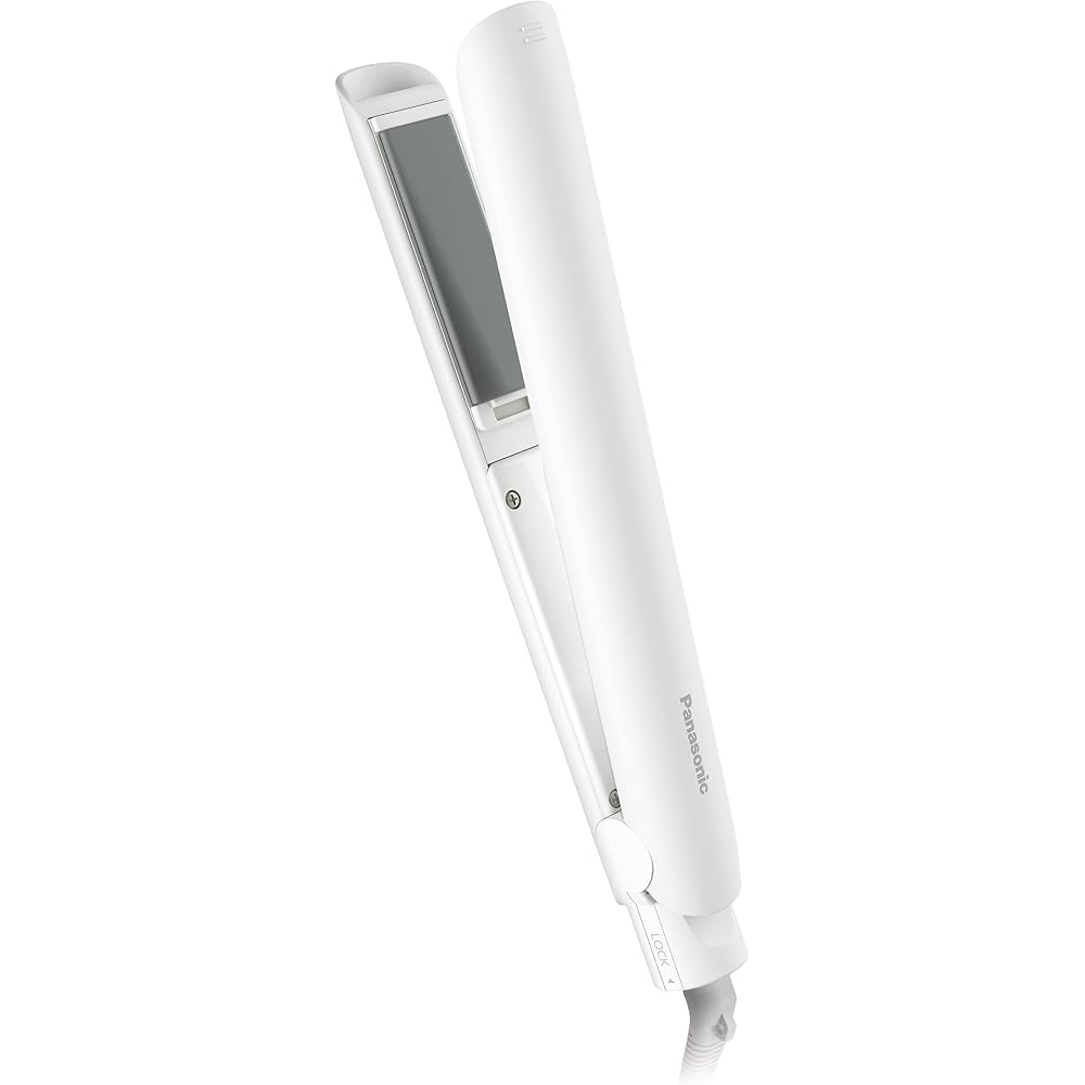 Panasonic EH-HV1A-W Compact Straightening Iron, 2 Way, Lightweight, Gloss Coated, White