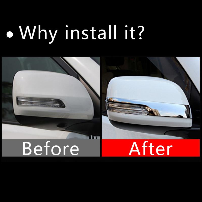 Abw For Toyota Land Cruiser Prado 150 Fj150 2010 - 2014 2015 2016 2017 2018 Car Rearview Mirror Trim Cover Accessories