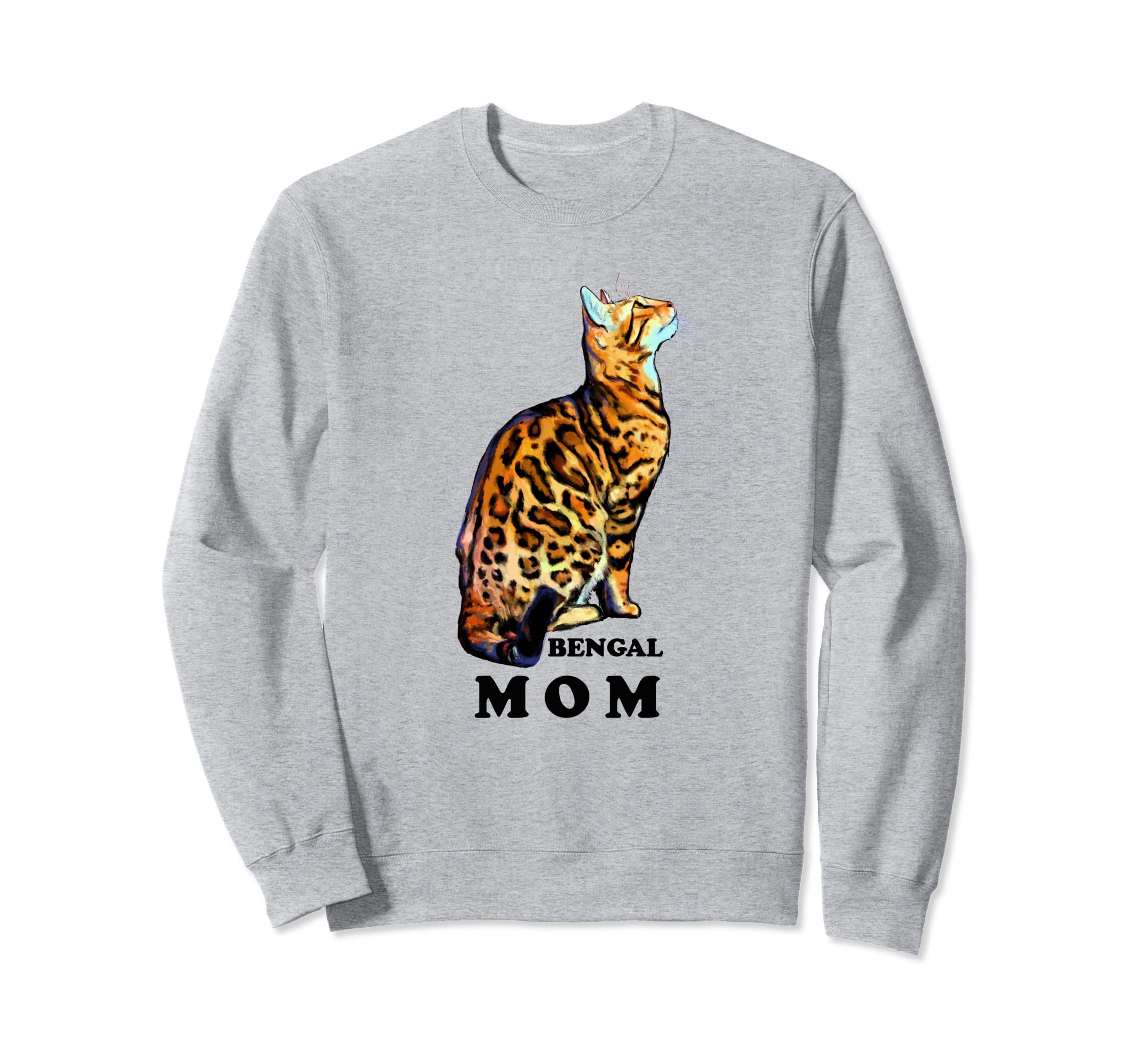 Мама Бенгальской Кошки - Японская Розетка Коричневый Бенгальский Кот - Свитшот с Кошкой