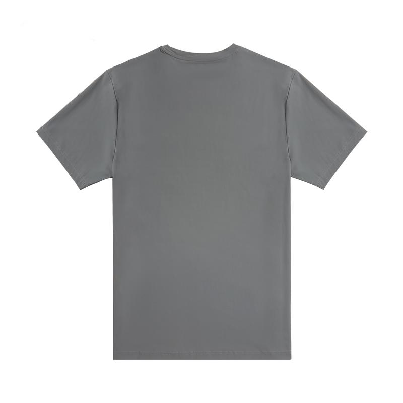 Li-Ning Fashionable Simple Versatile Casual Breathable Comfortable Sports Short Sleeve T-Shirt Unisex Tops Coin-Gray ATSU835-4