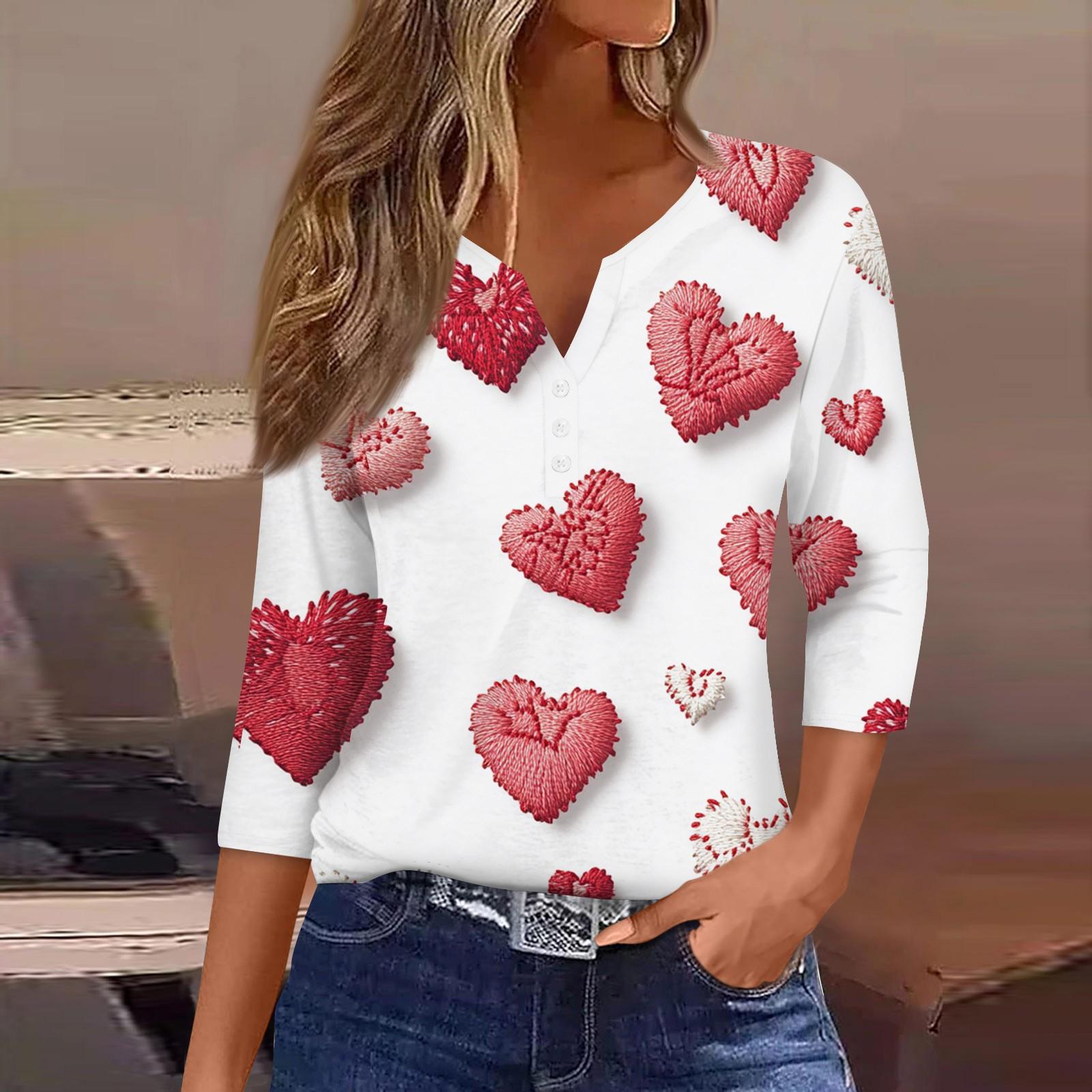 

Женская модная повседневная футболка с круглым вырезом и рукавом три четверти с принтом, топ M винный