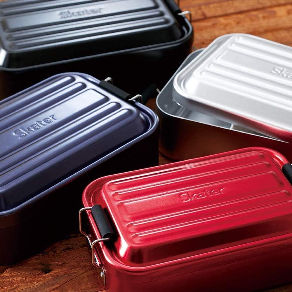 Skater Aluminum Lunch Box, 600ml, Fluffy Packing Design, Red, AFT6B-A