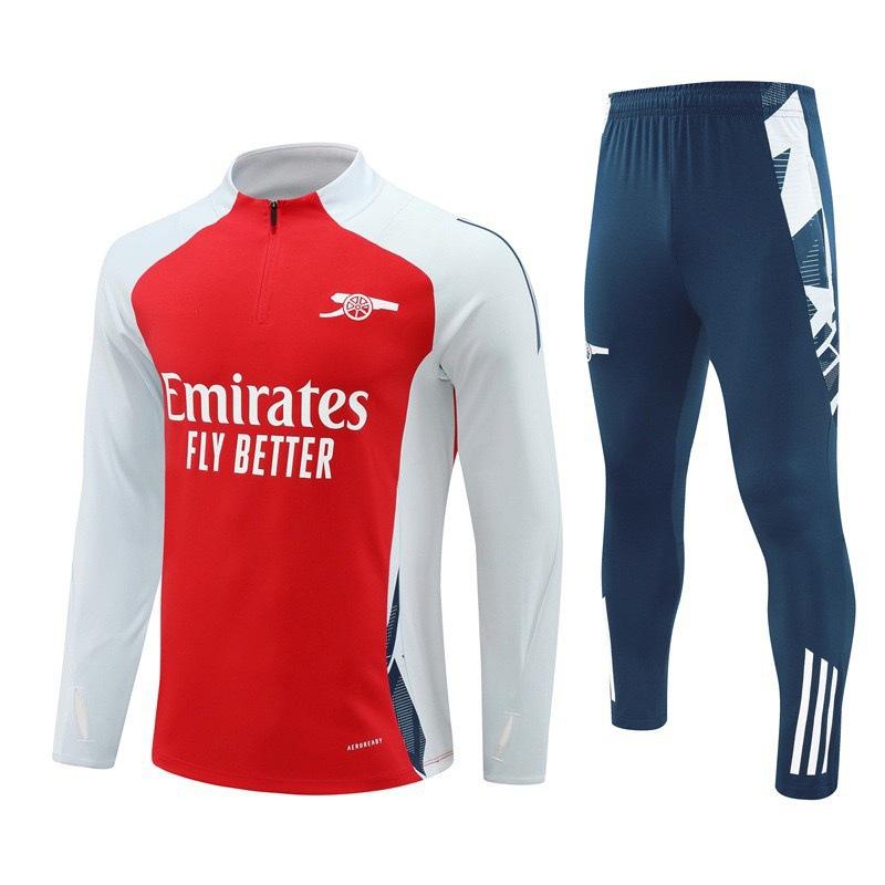 Autumn And Winter Real Madrid Barcelona Arsenal Training Suit Long Sleeve Half Zipper Football Suit Sportswear Adult Suit