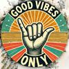 Metal Poster Vintage 60s 70s Shaka Hawaii Peace Sign Positive Energy Beach House Wall Decor
