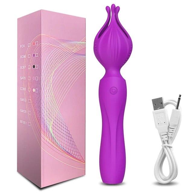 Kouzelná hůlka Lotus AV Vibrátor pro ženy Stimulátor bradavek a klitorisu Masážní přístroj Masturbátor Zboží pro dospělé Erotické sexuální hračky pro ženy