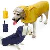 Waterproof Raincoat Dog Vest Reflective Strip Dog Clothes with Hat Pet Rain Jacket Rain Resistant Rainy Dog Costumes Cover
