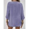Summer V-neck Pullover Short-sleeved Loose Women's Shirt Casual Women's Blouse