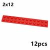 12Pcs Thin Long Plate 2x12 Dots DIY Building Blocks Figures Color Educational Creative Size Bricks Toys Compatible With 2455