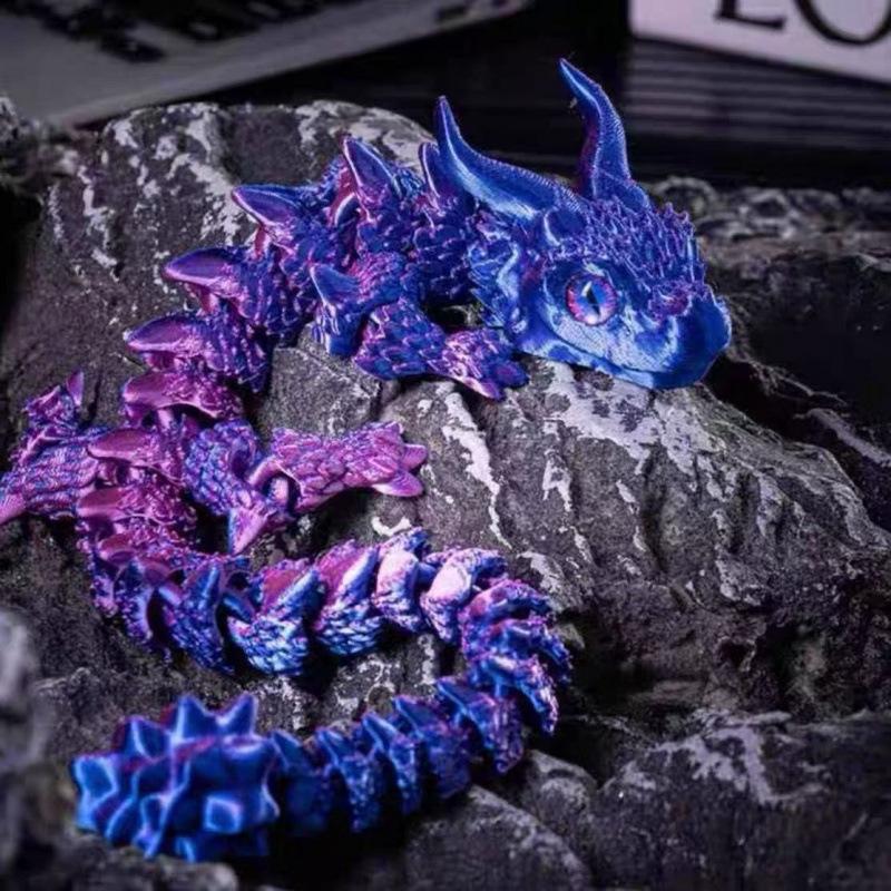 31.5/38.5Cm 3D Printed Akatsuki Magic Dragon Mode Multi-Joint Movable Articulated Dragon Decor Adults Kid Toy Gift