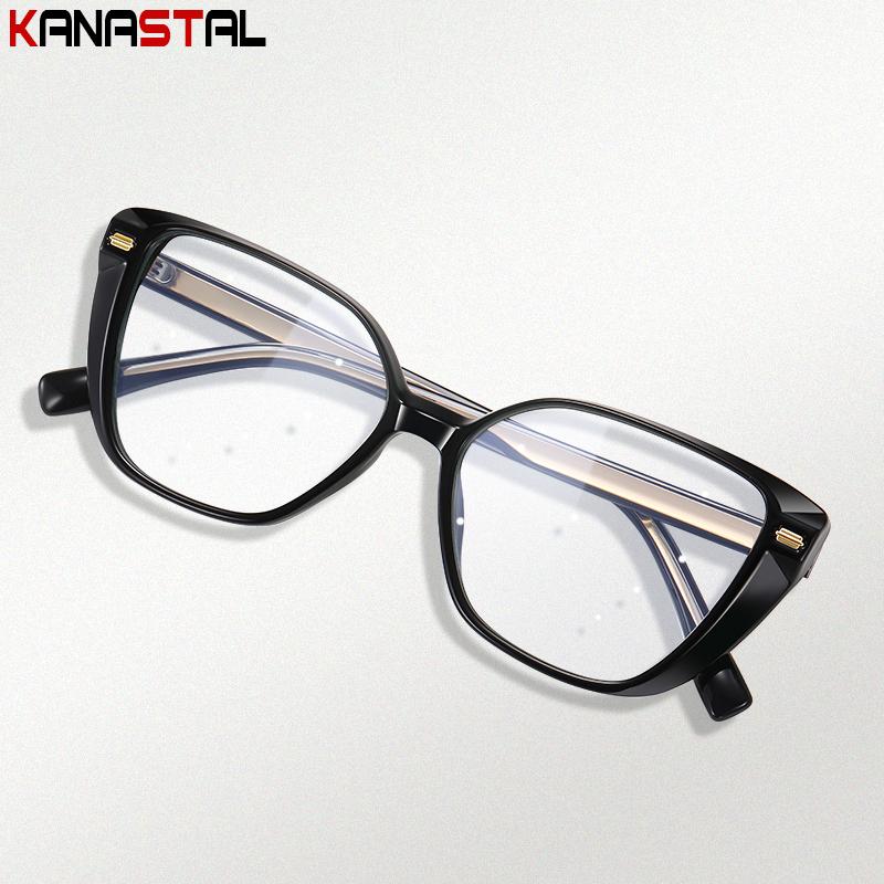 Women Blue Light Blocking Reading Glasses Prescription CR39 Optic Lenses Myopia Eyewear Computer TR90 Butterfly Eyeglasses Frame