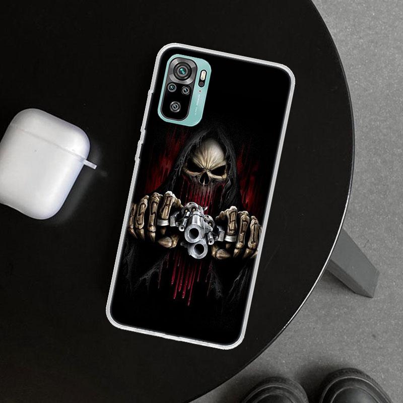 Reaper Skull Skeleton Gun Phone Case Cover for Xiaomi Redmi Note 15 14 13 12 11 Pro Plus 14S 12S 11S 11T 11E 10S 10 Customized F