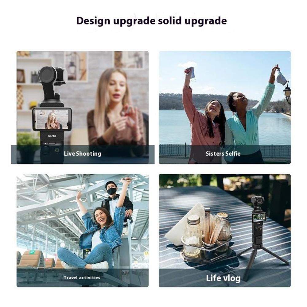 TELESIN GP-AAT-003-DZ Für DJI Osmo Pocket 3 Aluminiumlegierung Stativ Schreibtisch Handyhalterung