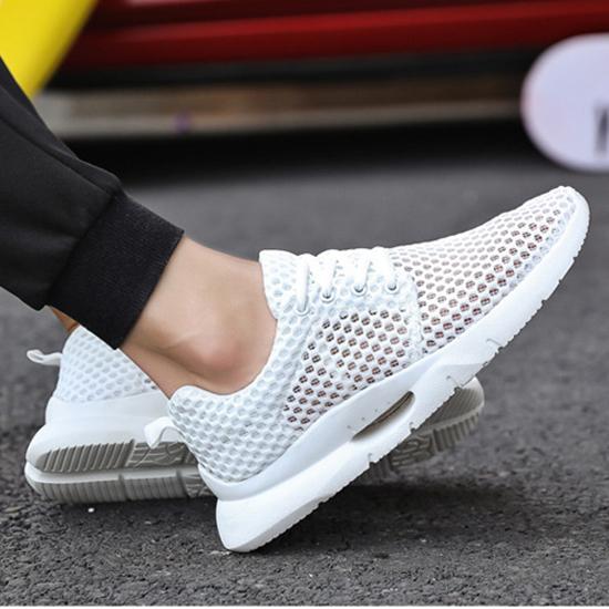 Pánské boty s dutými prodyšnými otvory, Běžecké boty, Síťované boty, Letní lehké ležérní sportovní boty, Běžecké boty