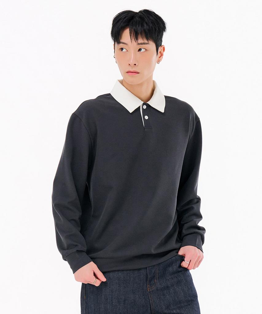 Chase Cult Men'S Collared Contrast Sweatshirt-Fark5116B0L
