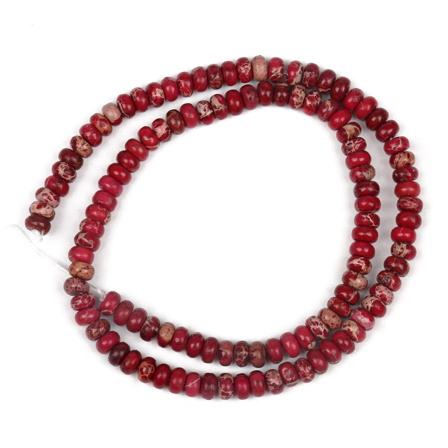 

Набір прикрас з бісеру з натурального імператорського каменю: Браслет і намисто з бісеру Abacus 5*8mm/about 75 pieces