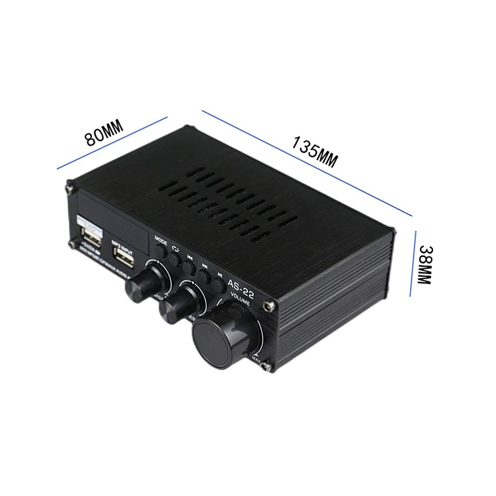 AirAux AS-22 Mini Hi-Fi Digital 900W bluetooth Wireless Power Amplifier Car Home Audio Amp Subwoofer Speakers FM AUX MP3
