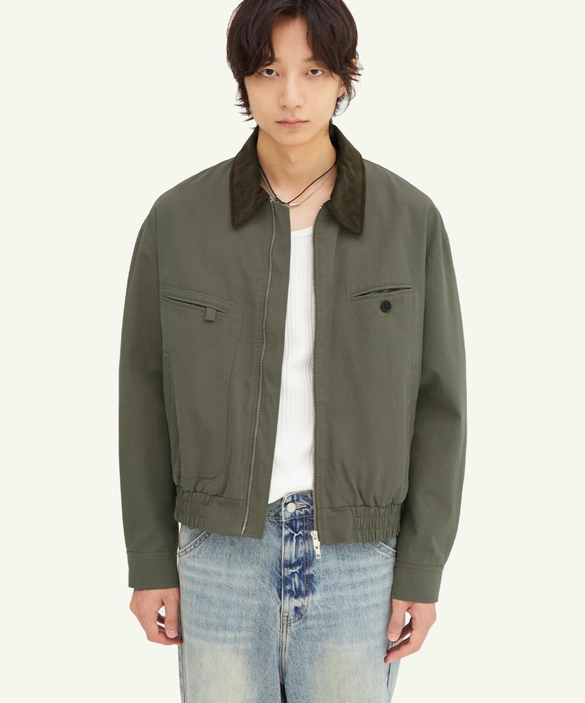 Intempomood Loop Pocket Work Jacket_Khaki