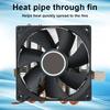CPU Cooler Push Down Blow Down 4 Brass Pipe 4 Pin Non Light Black for AMD 775   1366   1155
