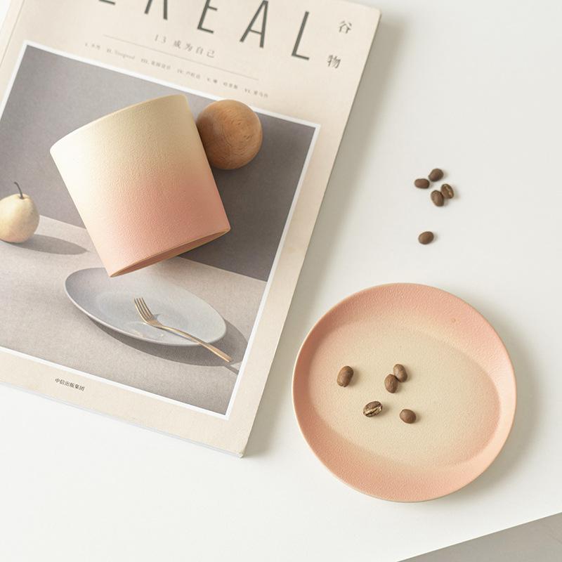 Light Luxury Ceramic Coffee Cup And Saucer Set, Small Fresh Water Cup Design Sense Cup Creative Afternoon Tea Household