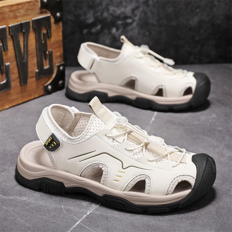 Fashion Retro Style Comfortable Mens Sandals Summer Walking Shoes Hot Sale Male Wading Aqua Shoes Outdoor Beach Flats Roma Mesh Sneakers