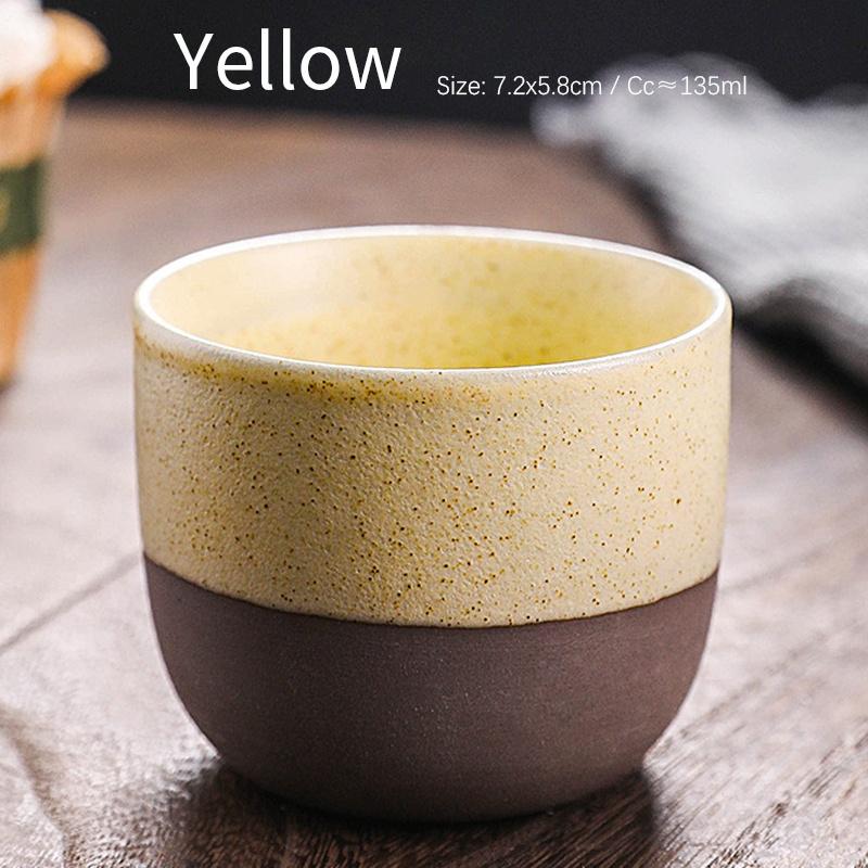 135ml Ceramic Japanese Coarse Pottery Tea Cup