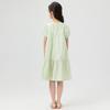Vestido de Algodón Puro de Moda para Niñas - Vestido de Princesa Verde Claro de Verano para Niños