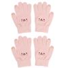 1-2pair Adorable Gloves Portable Winter Gloves Cute Soft Fluffy Plush Winter Gloves Cartoon Bear Winter Warm Full Finger Gloves