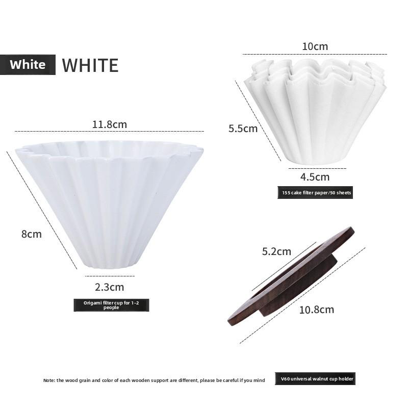 Dopamine Origami Filter Cup Ceramic Coffee Filter Cup Hand Brewed Coffee Pot Filter Drip Filter Pot Hand Brewed Coffee Pot Cover