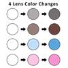 Photochromic Myopia Glasses Women Men Vintage Round Anti Blue Light Ultralight Optical Eyewear 0 To -600