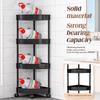 Bathroom Storage Cart With Wheels Kitchen Living Room Storage Rack High Load-Bearing Capacity Home Accessories
