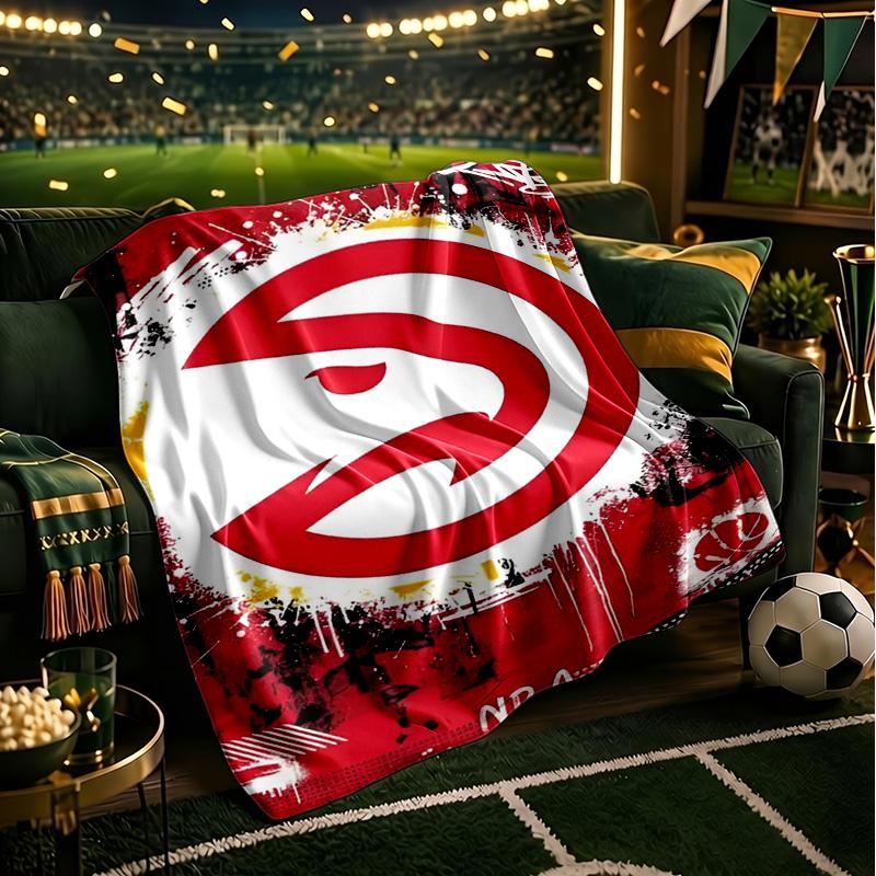 Atlanta Basketball Throws Blanket Flannel Blankets Plush for Couch Bed Gifts for Men Women Travel picnic blanket Christmas fan gifts