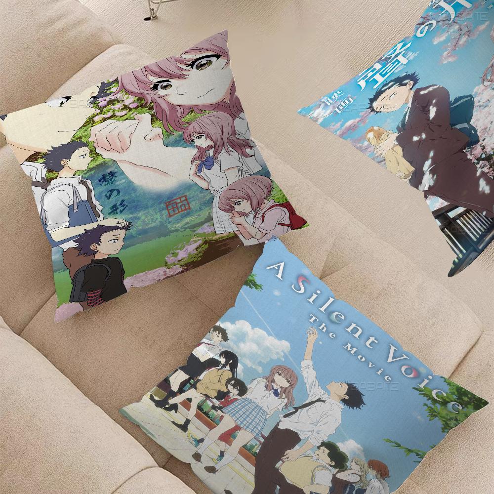 A Silent Voice Pillow Anime Pillow Sofa Bed Head Pillow Cover Cushion Cover 45x45 Cm Fashion