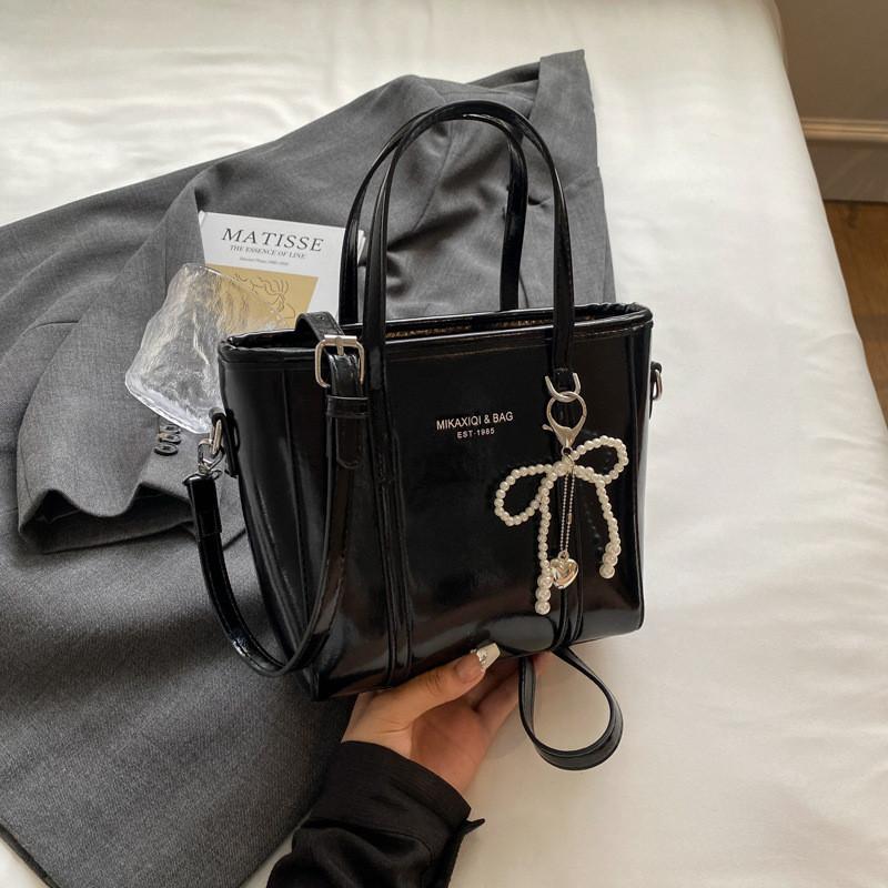 Ielgy Korean Version Fashion Simple Bucket Bag All-Match One-Shoulder High-End Texture Commuter Cross @-