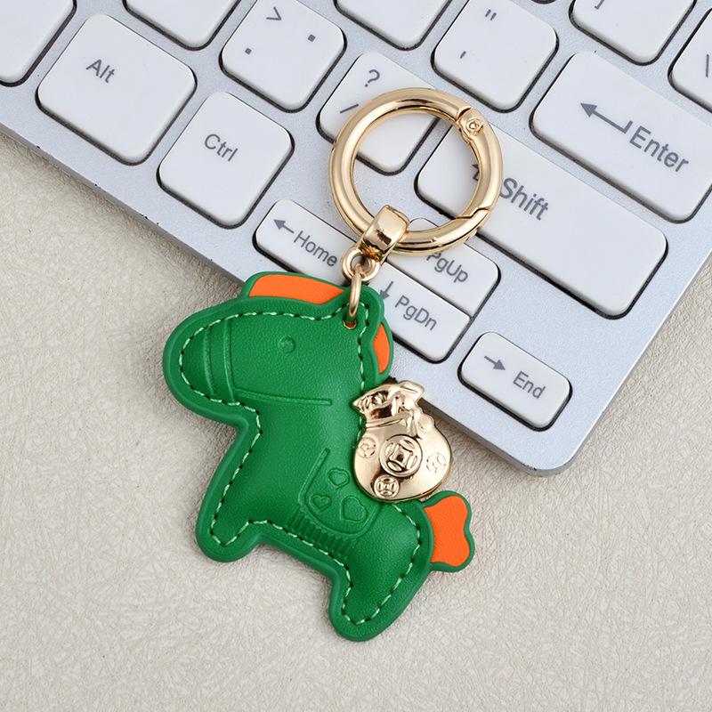 Creative Money Now Car Keychain Mini Book Bag Pendant Delicate Leather Female Pony Key Chain Gift