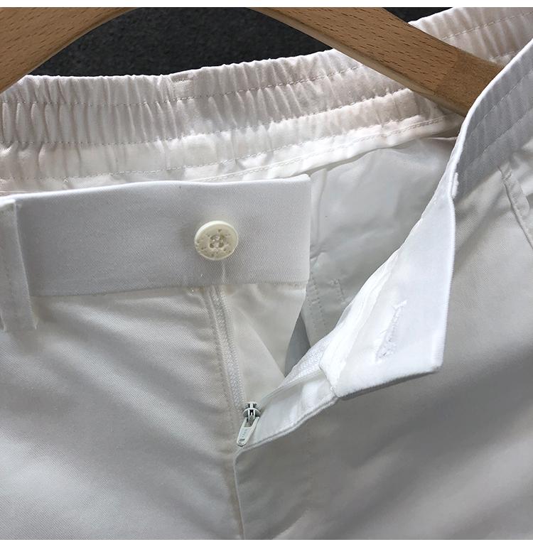 Versatile Men's White Casual Straight Shorts - Summer Trendy Thin Design