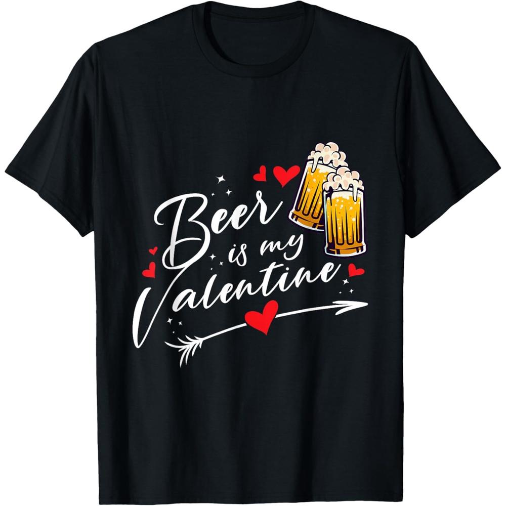 Funny Valentine s Day Drunk Cupid Beer Is My Valentine Men Cotton Men T Shirt S