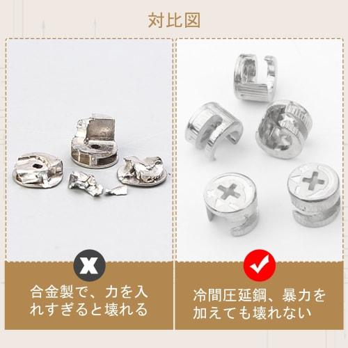 Cam Lock Nuts, Furniture Cam Lock Nut Connector Fittings, Furniture Connector, Furniture Connection Cam Fittings, 12 x 10 mm, Pack of 12