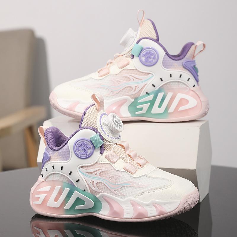 Boys' Sports Shoes Summer Mesh Breathable 2025 New Children's Shoes Medium and Older Boys Running Basketball Net Shoes