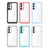 For Samsung A55 Case Cover Samsung A55 Capas Colour Frame Shockproof Phone Bumper Transparent Clear Samsung Galaxy A 55 A55 5G